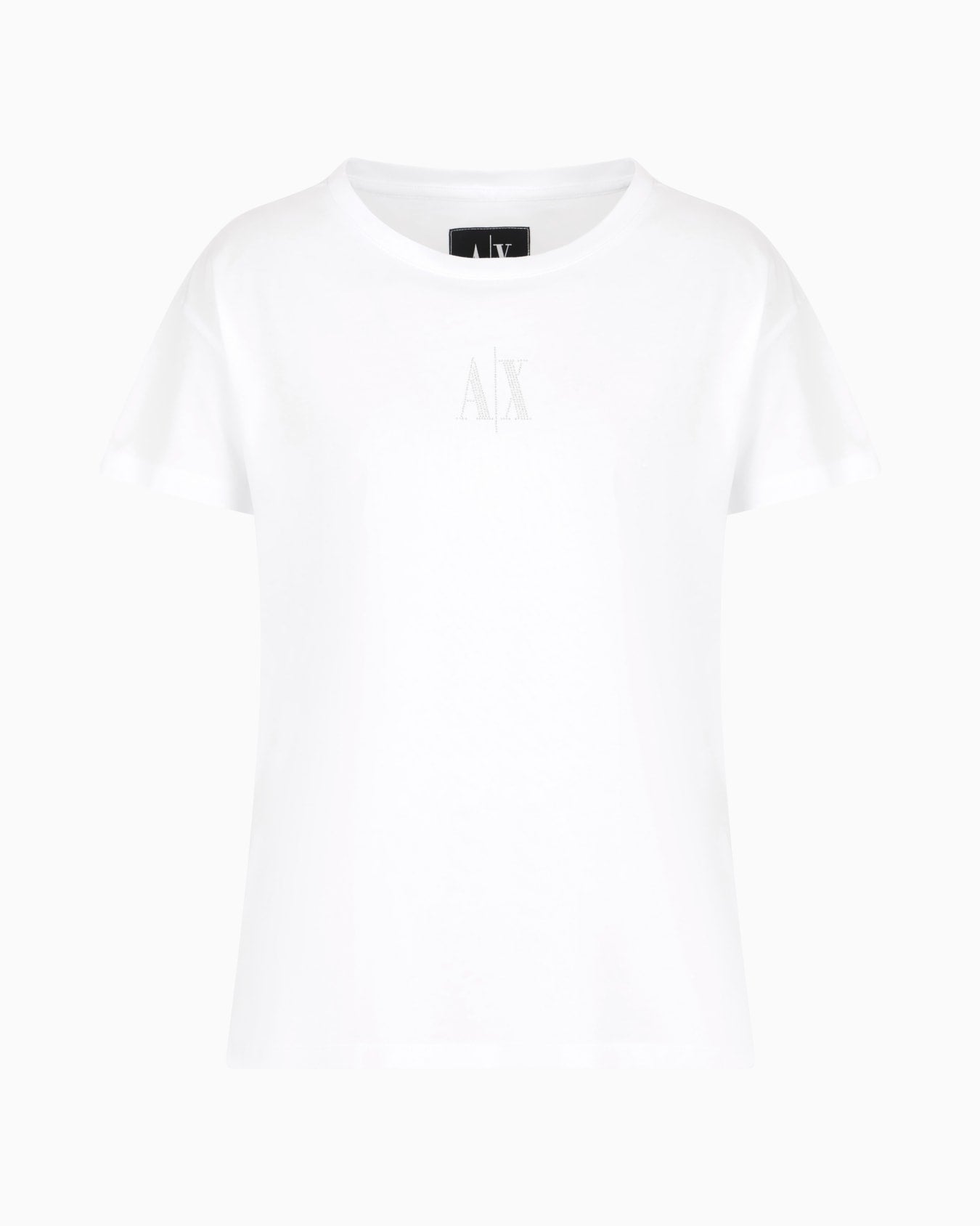 T-Shirt Bianca Armani Exchange con Logo Minimal