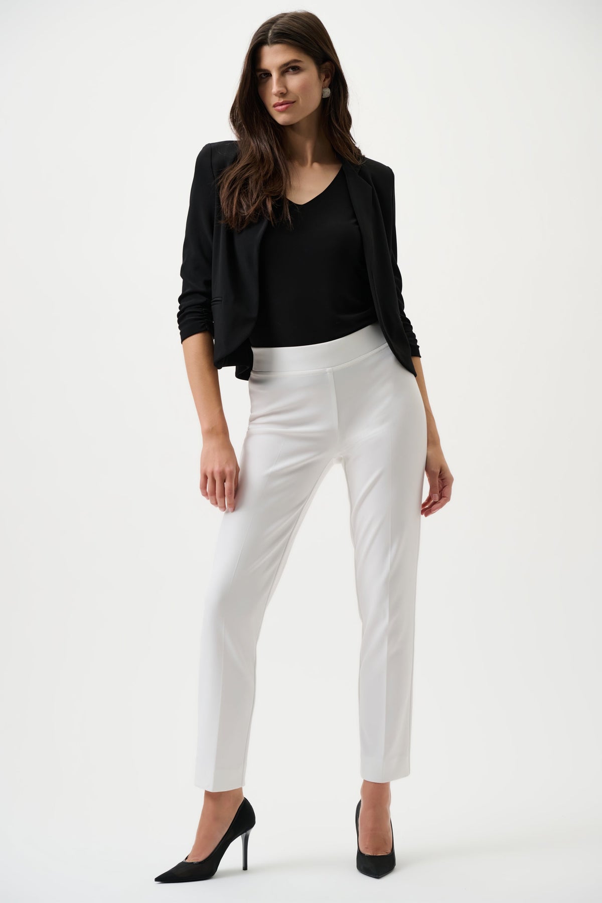 Blazer Classico con Maniche Arricciate Nero - Joseph Ribkoff