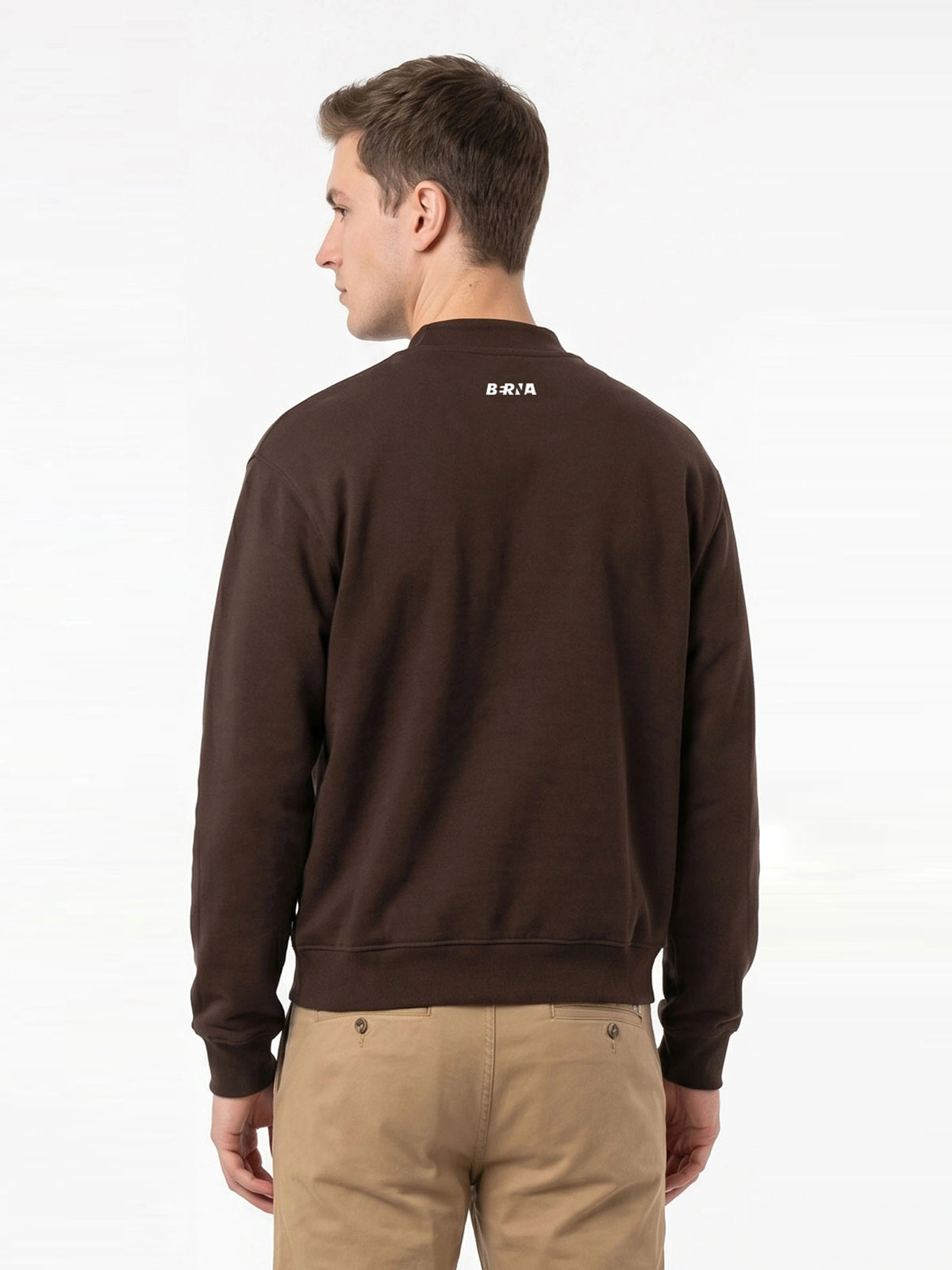 Felpa Girocollo Cropped Sportswear Moro - Berna