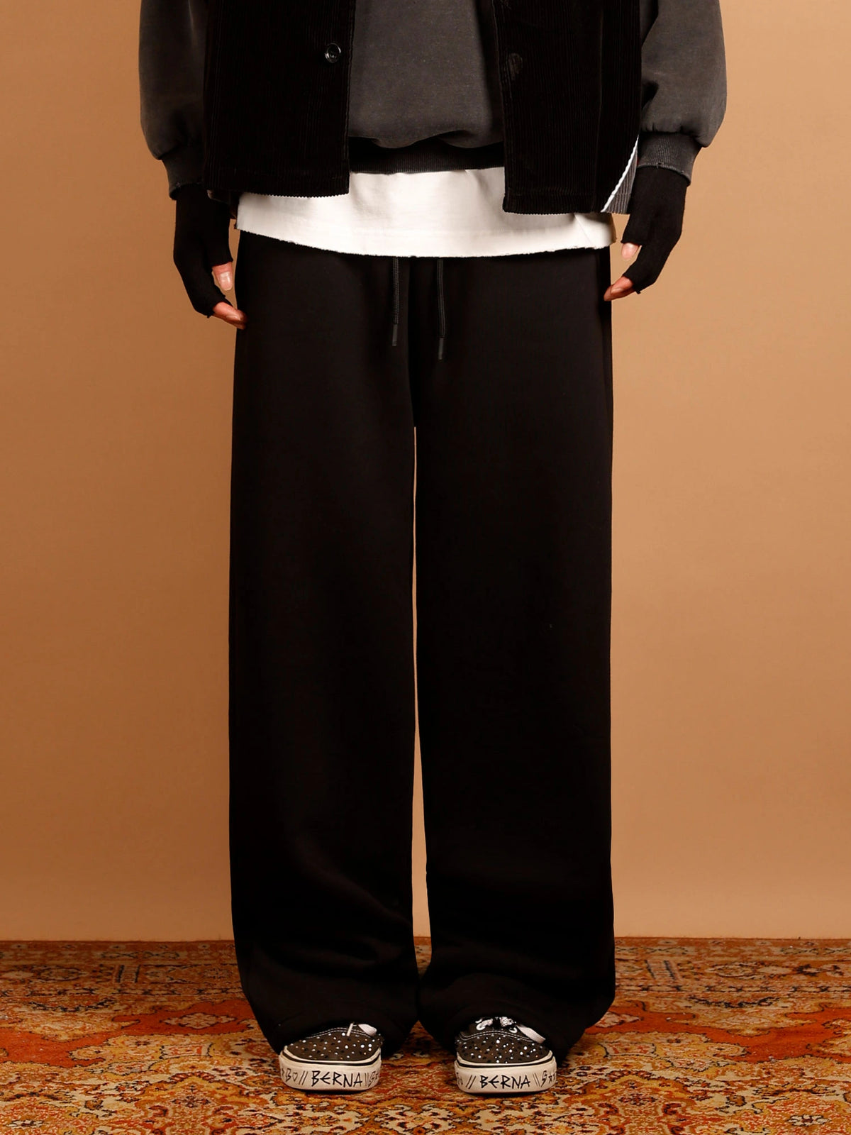 Pantalone Palazzo Sportswear Nero - Berna