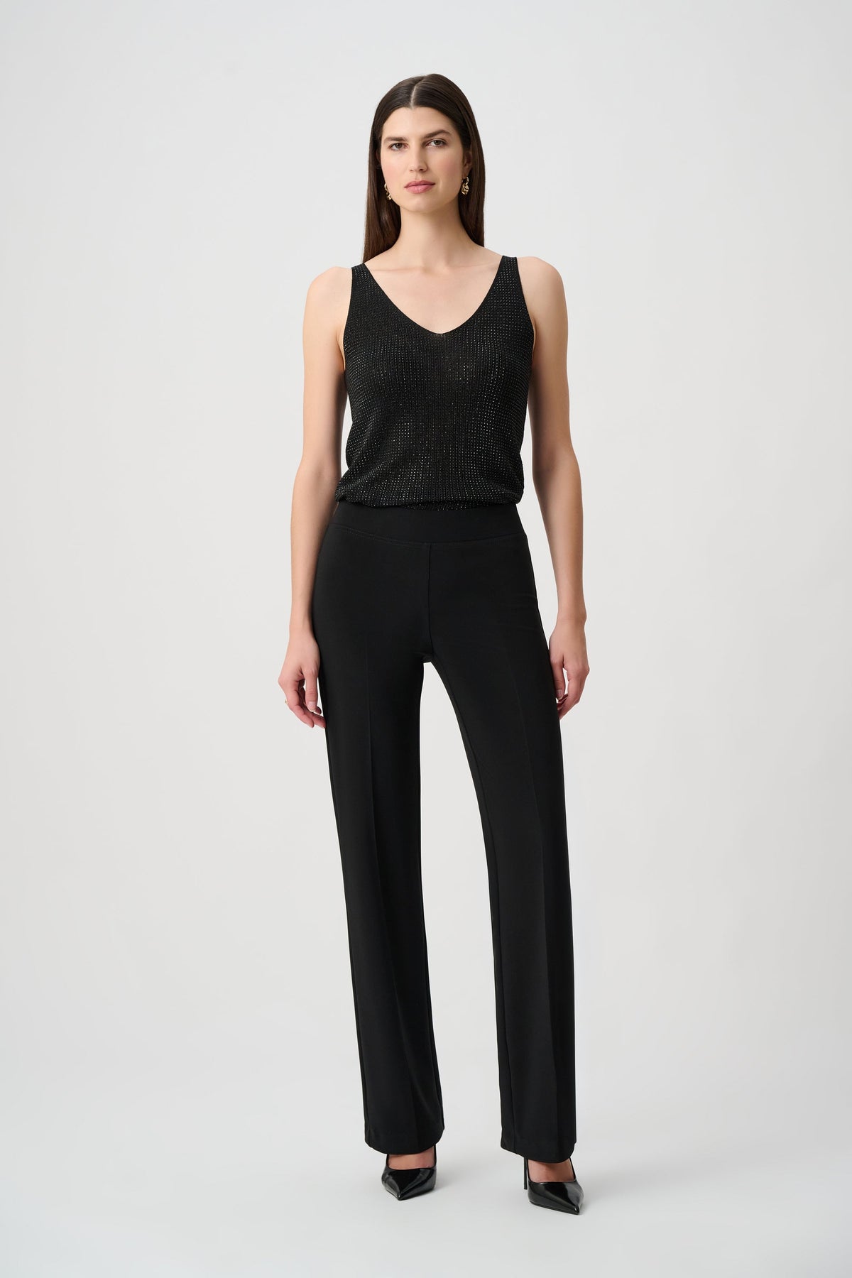 Pantalone a Gamba Larga Classico Nero - Joseph Ribkoff