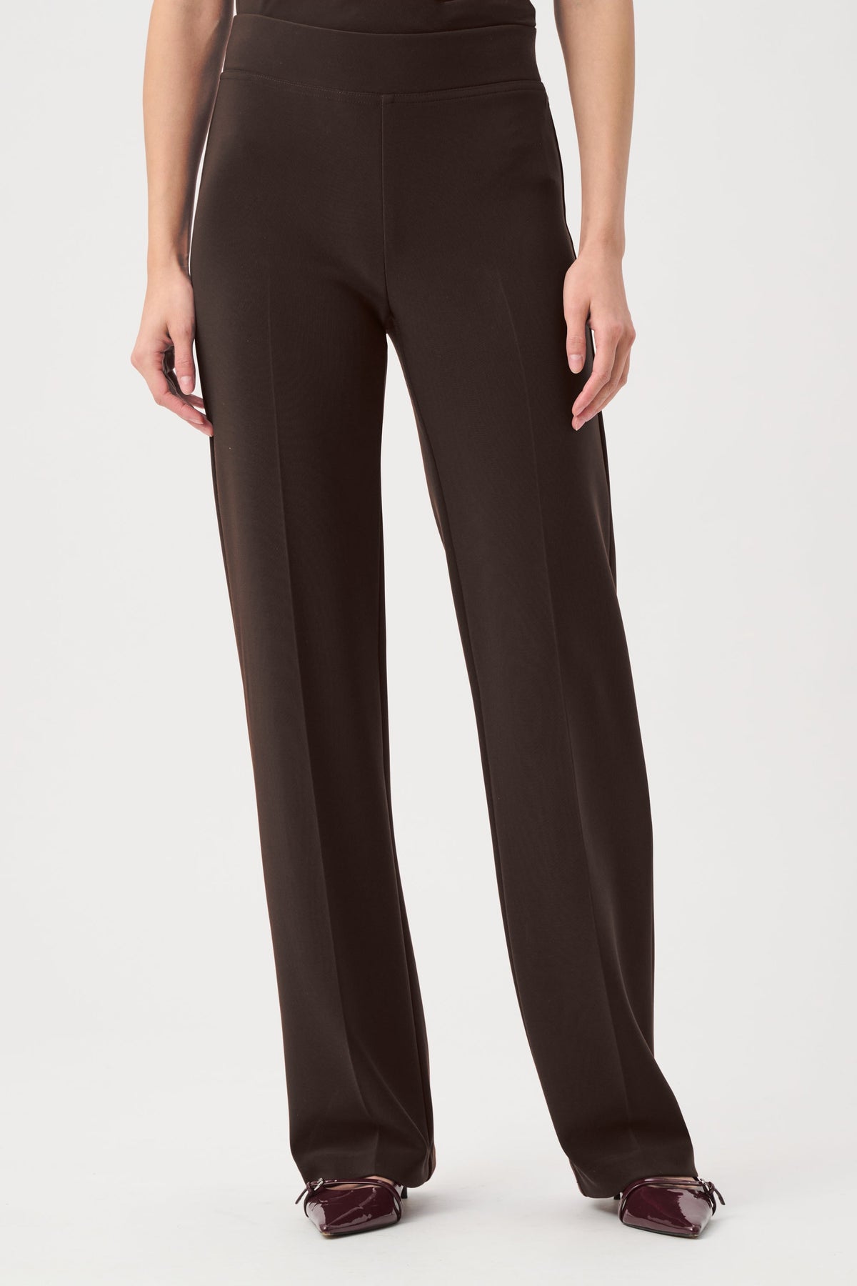 Pantalone a Gamba Larga Classico Moka - Joseph Ribkoff
