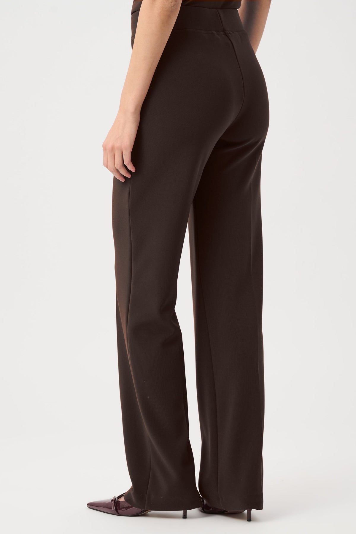 Pantalone a Gamba Larga Classico Moka - Joseph Ribkoff