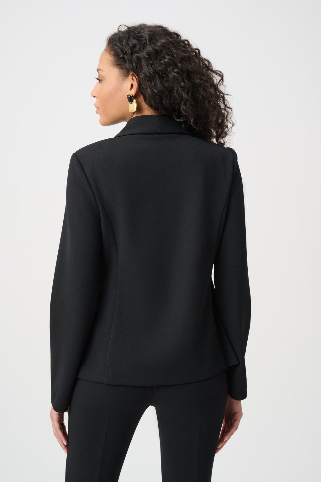 Blazer Sciancrato con Bottoni Gioiello Nero - Joseph Ribkoff