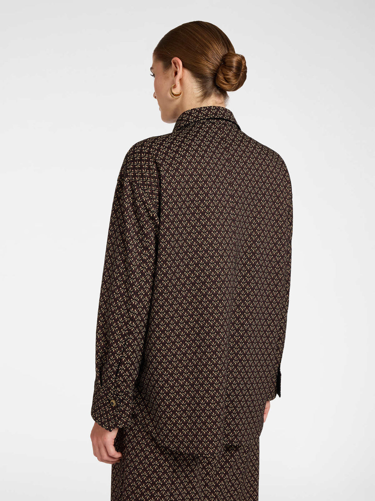 Camicia Overshirt Jacquard Nero - Elena Mirò