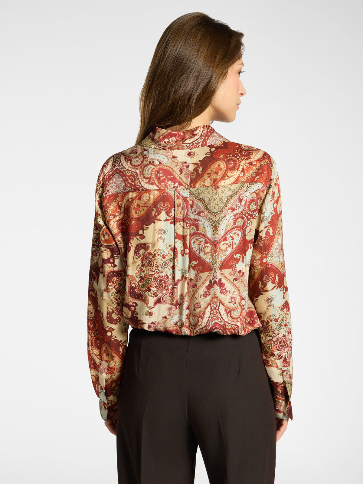 Camicia in Viscosa Stampata Rosso - Elena Mirò