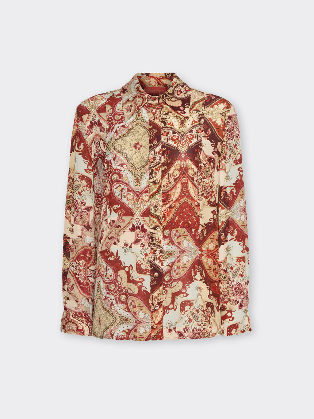 Camicia in Viscosa Stampata Rosso - Elena Mirò