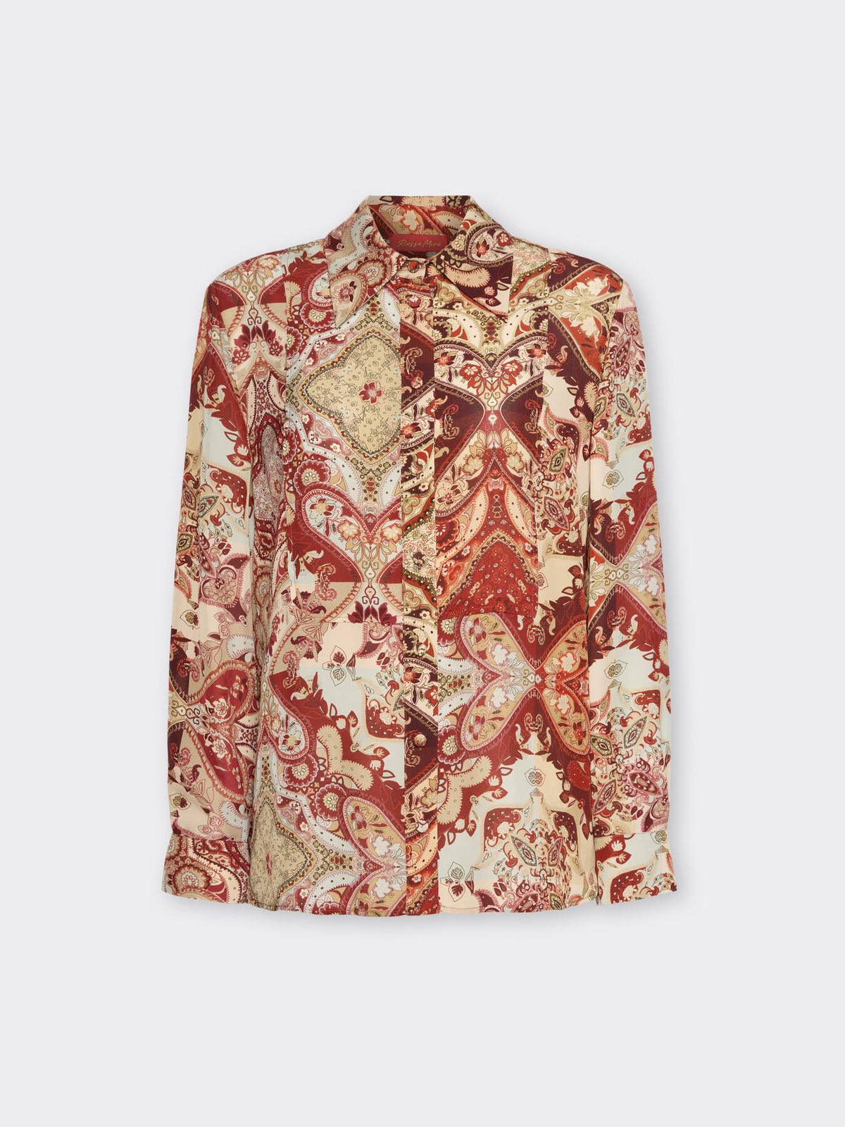 Camicia in Viscosa Stampata Rosso - Elena Mirò