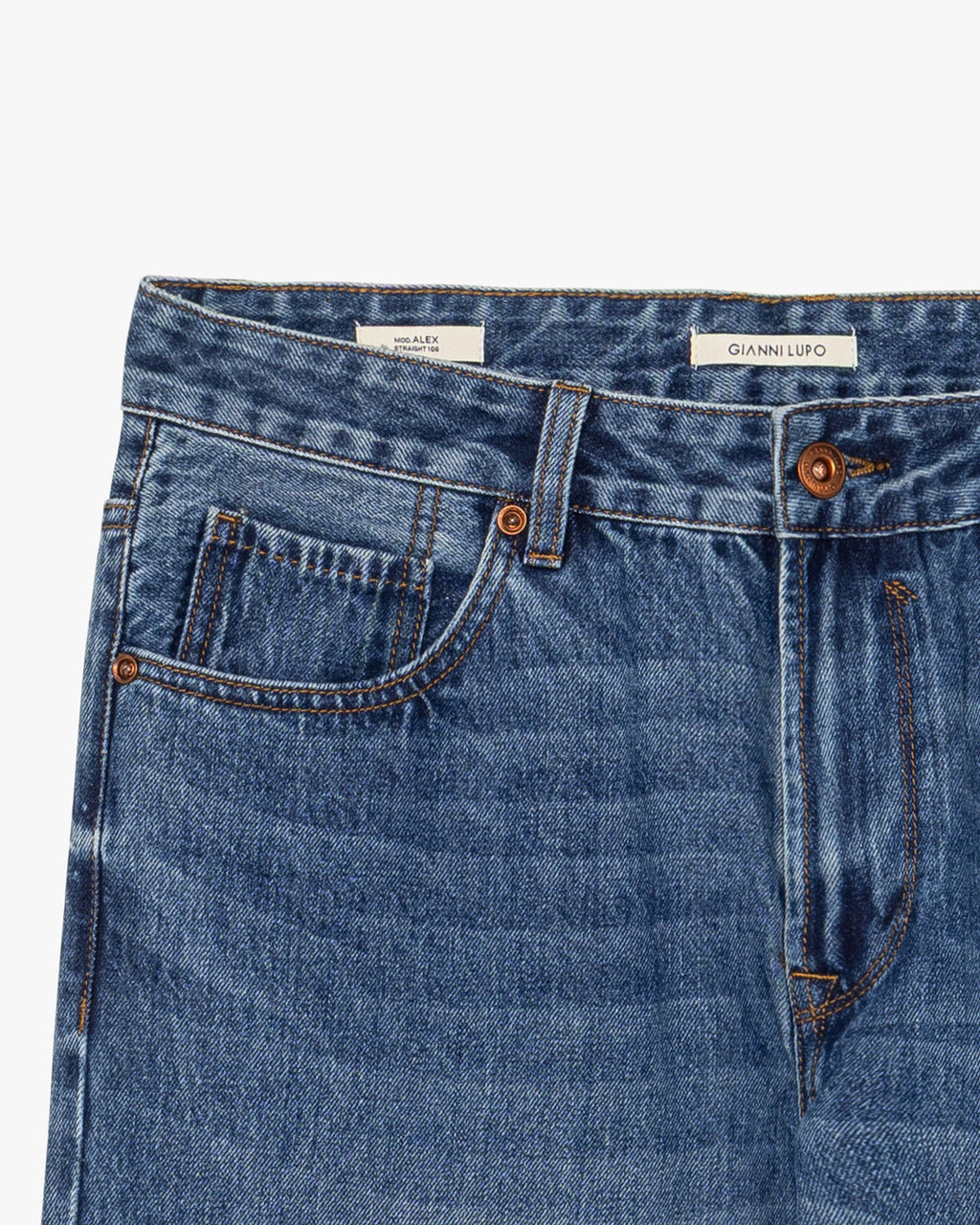 Jeans Alex Straight Fit Vintage Denim - GIANNI LUPO