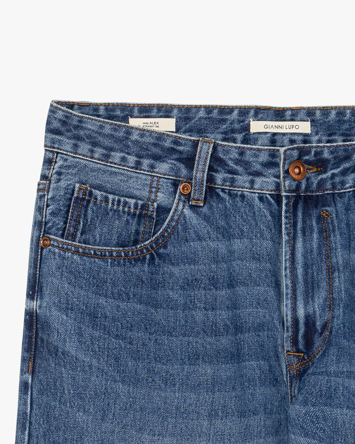 Jeans Alex Straight Fit Vintage Denim - GIANNI LUPO