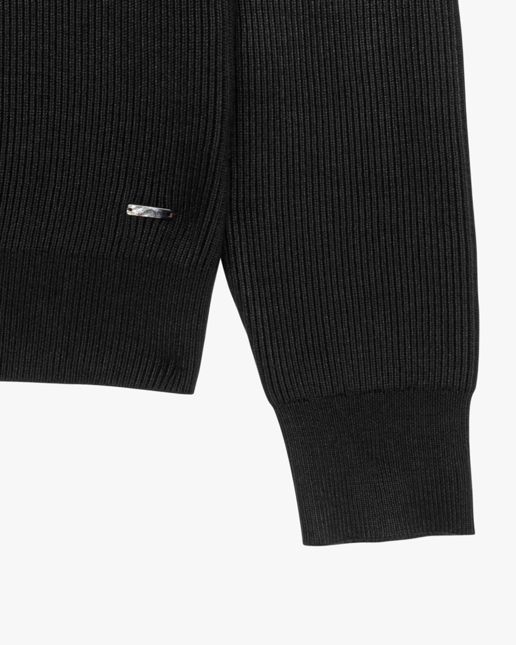 Maglione Girocollo a Coste Nero - GIANNI LUPO