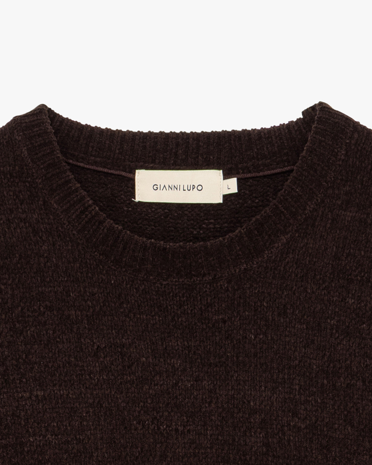 Maglione Girocollo in Ciniglia Moro - GIANNI LUPO