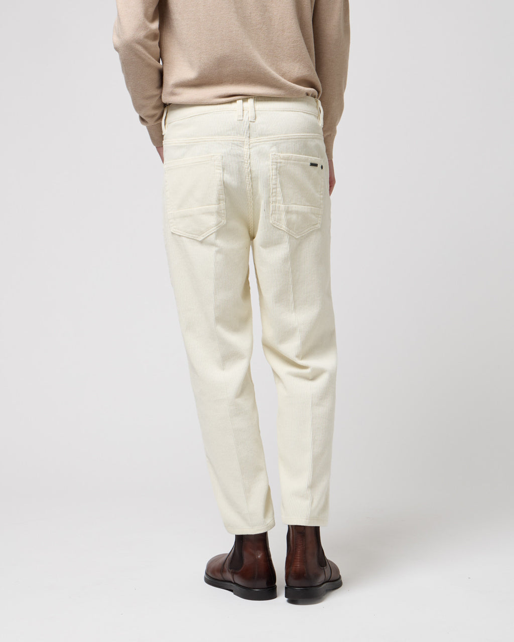 Pantalone Cooper in Velluto a Coste Panna - GIANNI LUPO