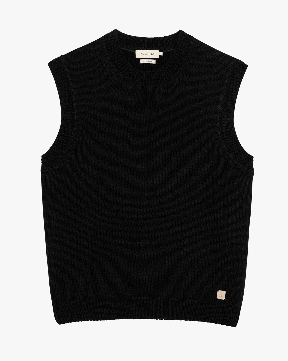 Gilet di Maglia Girocollo Nero - GIANNI LUPO