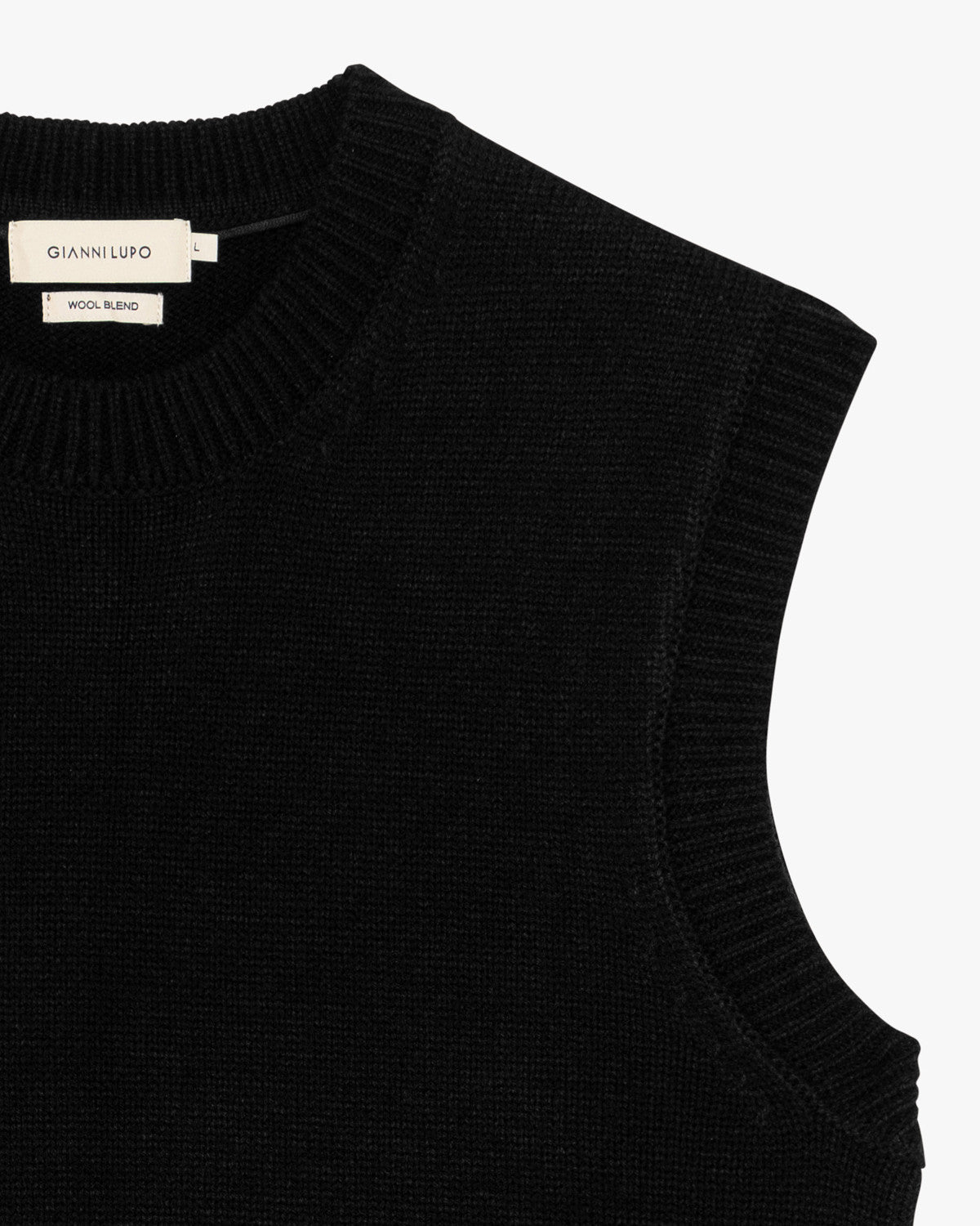 Gilet di Maglia Girocollo Nero - GIANNI LUPO