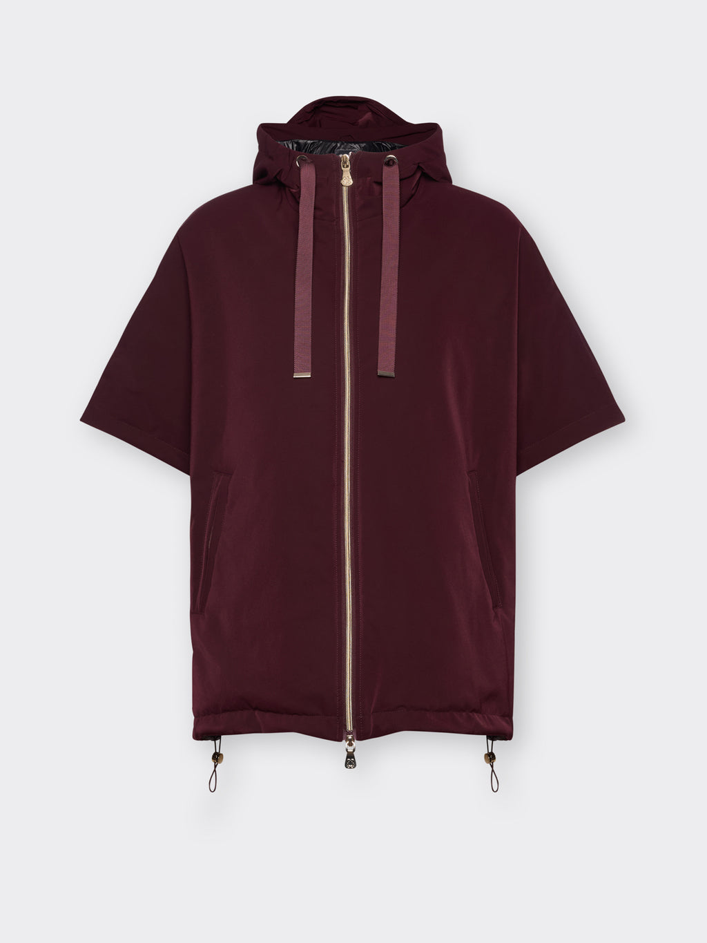 Cappa Lightweight in Nylon con Maniche Corte Bordeaux - Elena Mirò