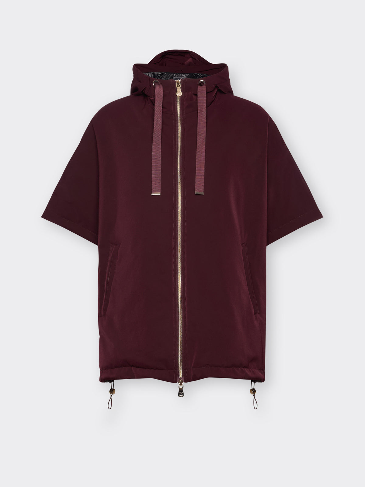 Cappa Lightweight in Nylon con Maniche Corte Bordeaux - Elena Mirò