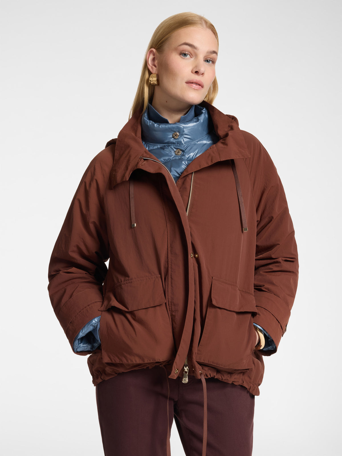 Parka 3 in 1 con Tasche Cargo Marrone - Elena Mirò