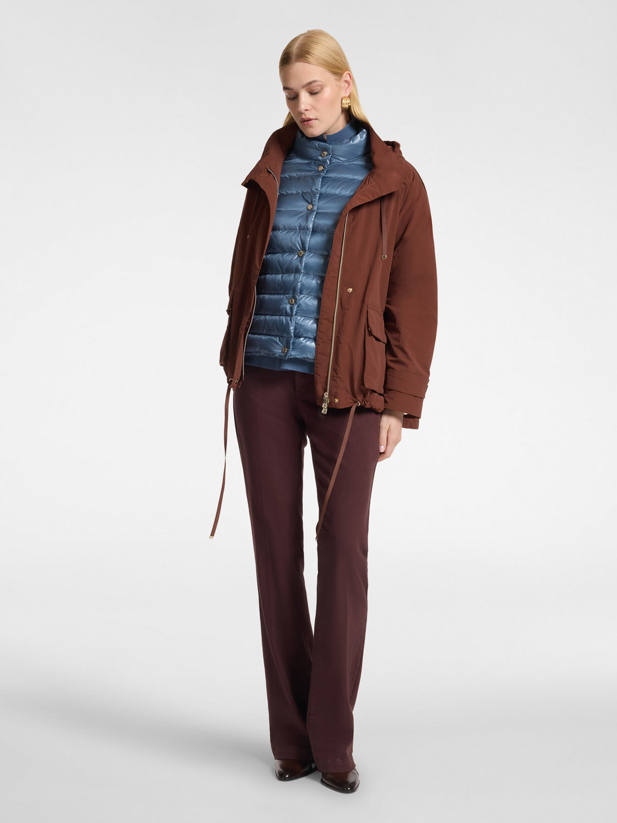 Parka 3 in 1 con Tasche Cargo Marrone - Elena Mirò