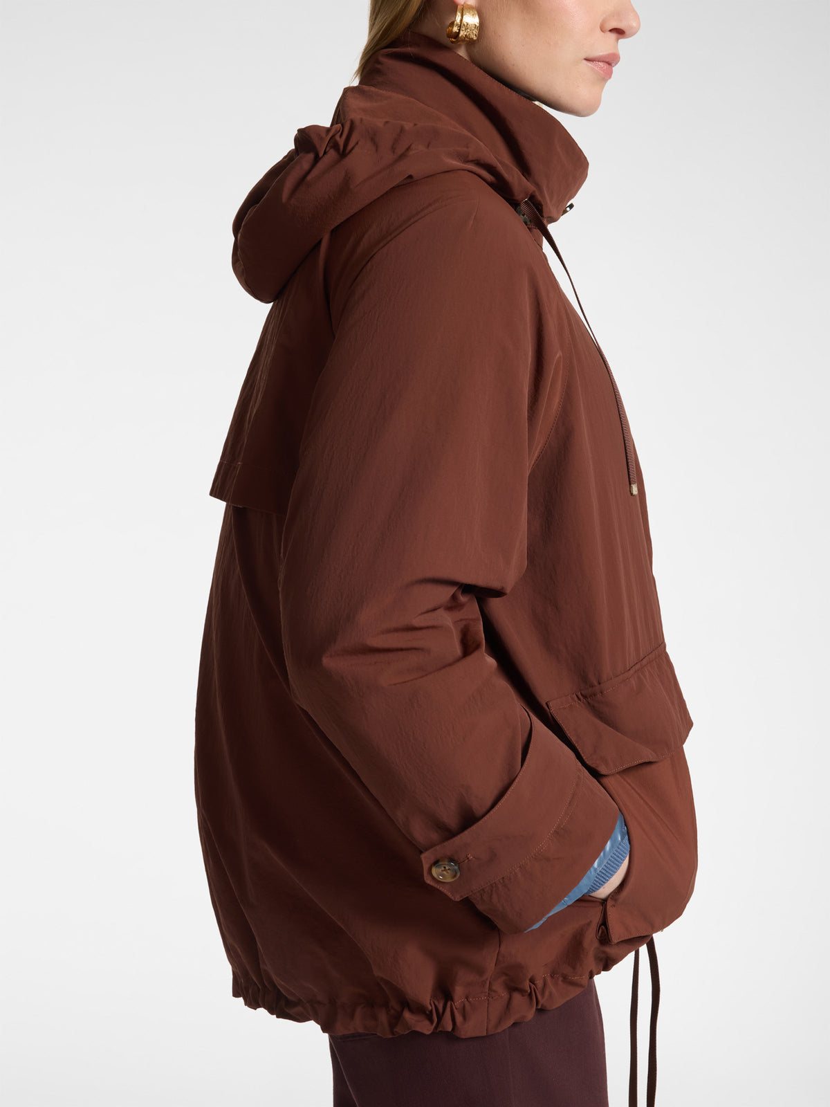 Parka 3 in 1 con Tasche Cargo Marrone - Elena Mirò