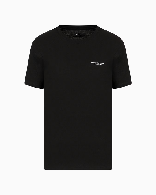 T-Shirt Nera Armani Exchange con Logo Minimal