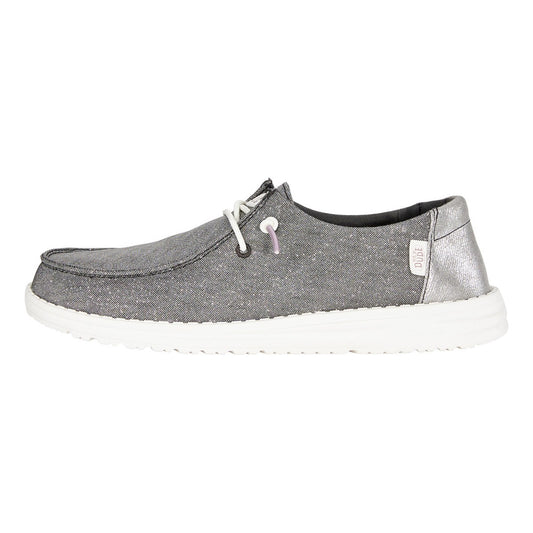 Hey Dude Wendy Metallic Sparkle Charcoal