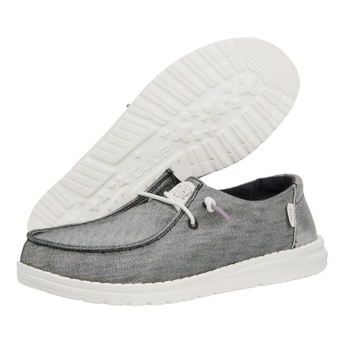 Hey Dude Wendy Metallic Sparkle Charcoal