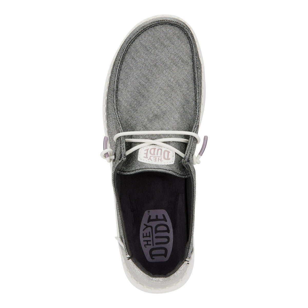Hey Dude Wendy Metallic Sparkle Charcoal