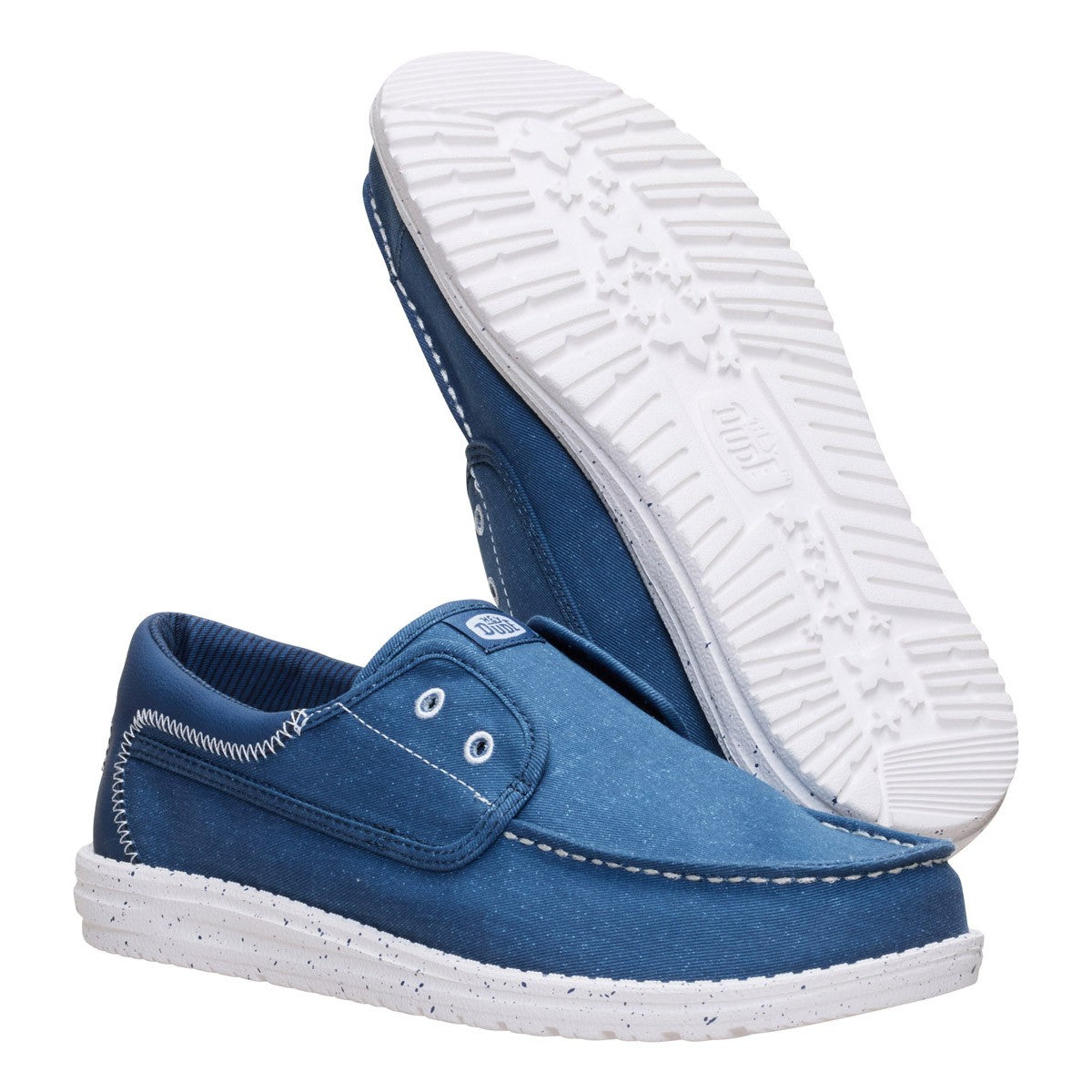 Hey Dude Wally Cru Stretch Canvas Blu