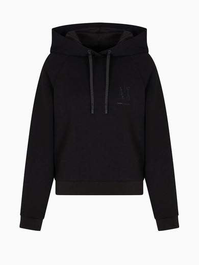 Felpa Nera con Cappuccio Armani Exchange