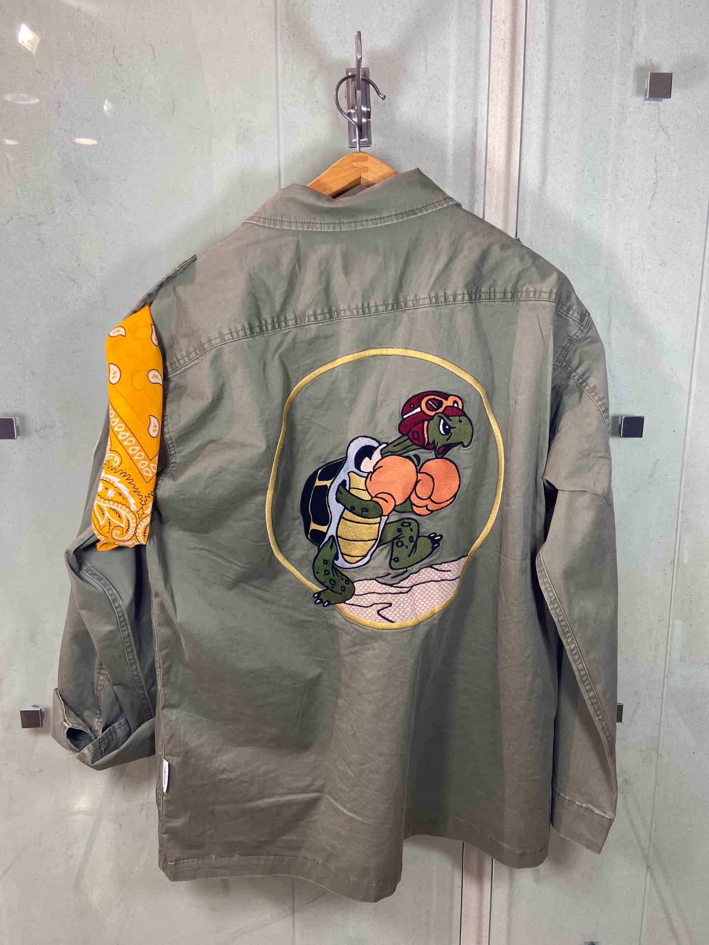 Field Jacket  con Ricami e Patch