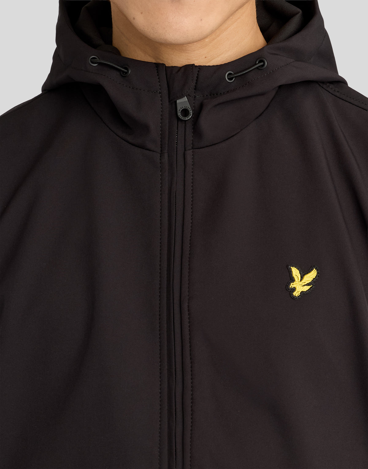 Giubbino Soft Shell con Cappuccio Nero - Lyle & Scott