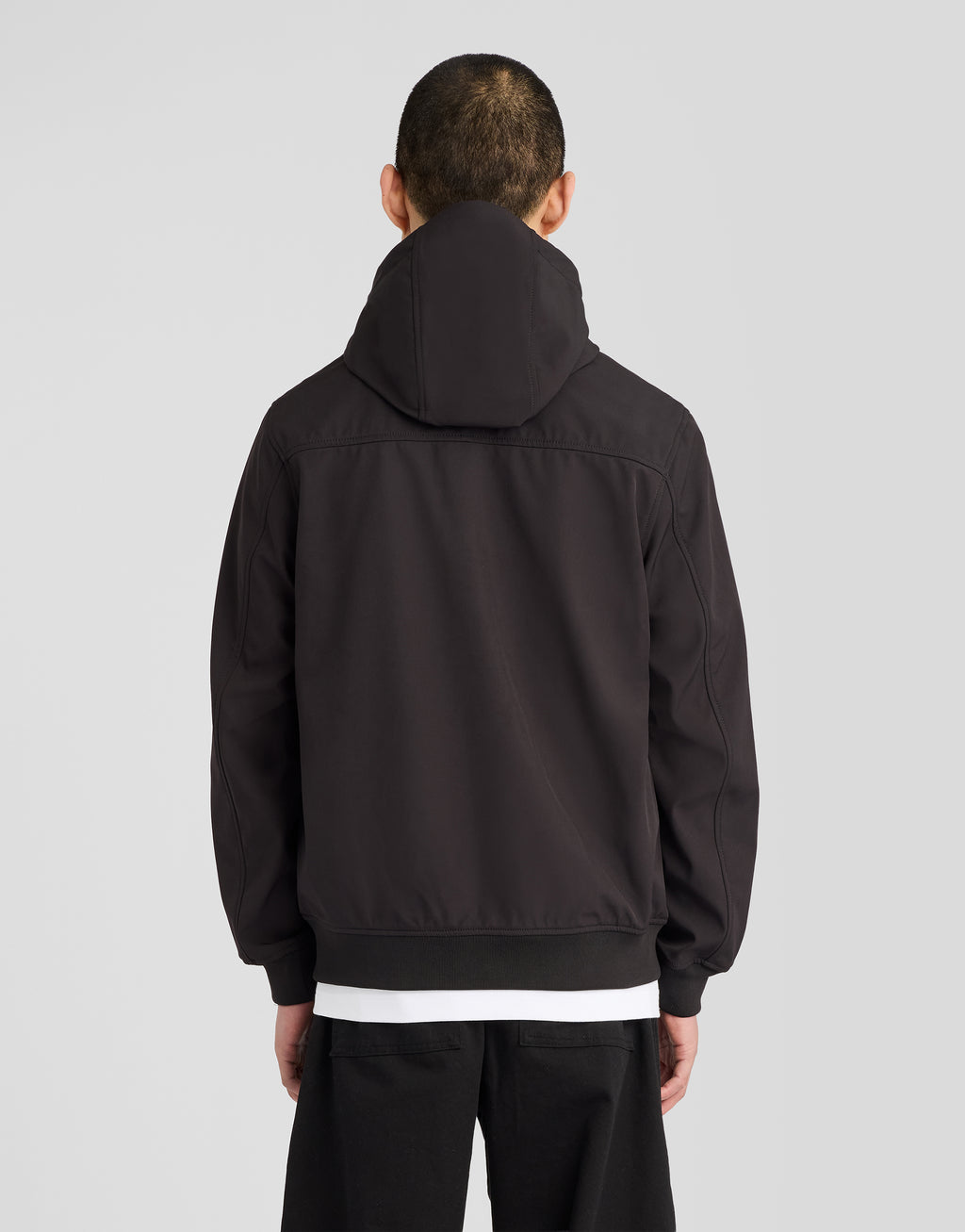 Giubbino Soft Shell con Cappuccio Nero - Lyle & Scott