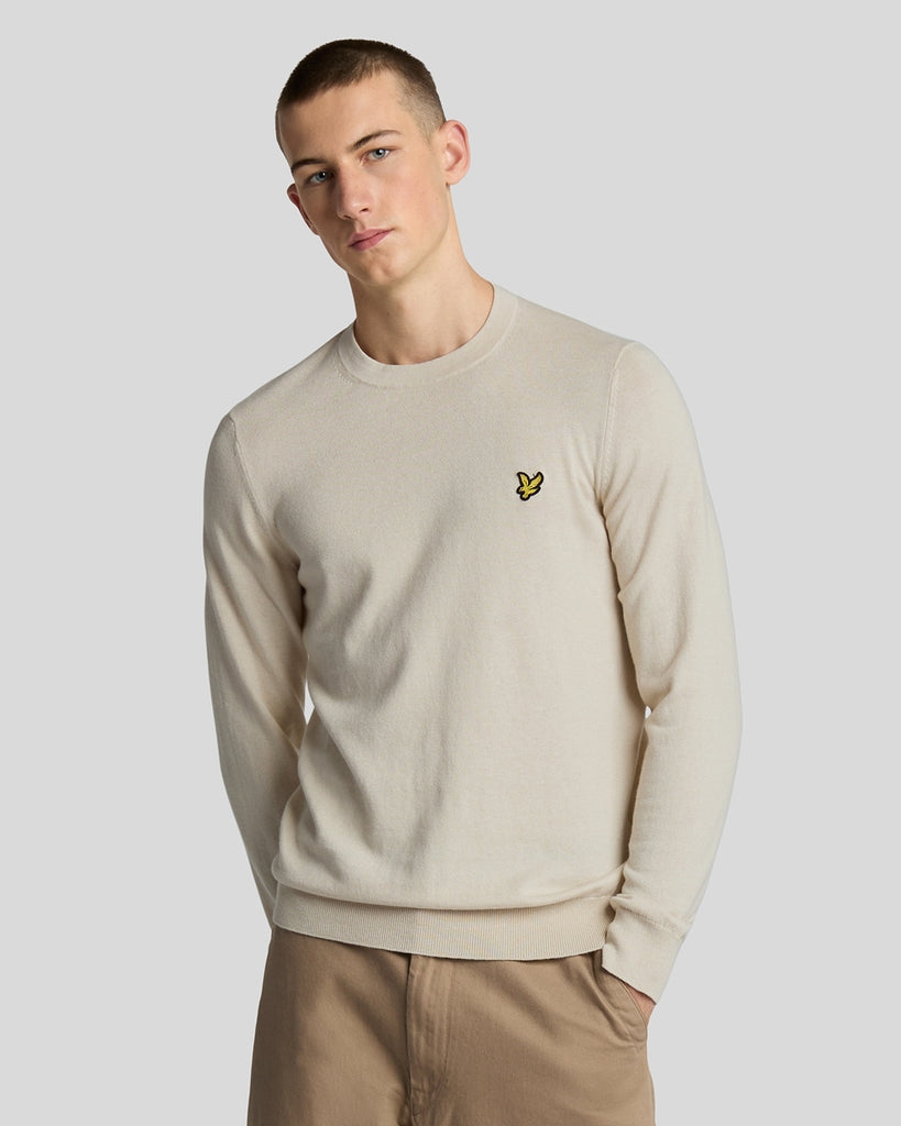Maglione Girocollo in Lana Merino Latte - Lyle & Scott