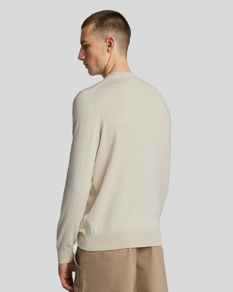 Maglione Girocollo in Lana Merino Latte - Lyle & Scott
