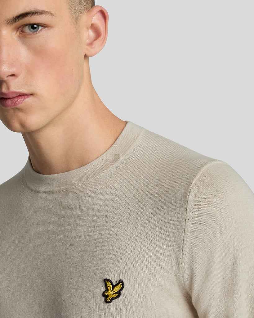 Maglione Girocollo in Lana Merino Latte - Lyle & Scott