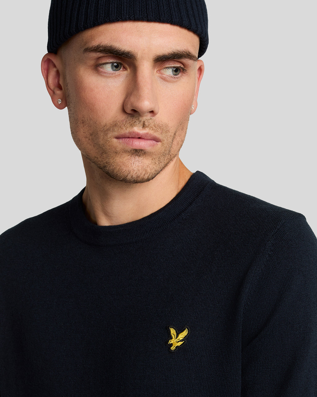 Maglione Girocollo in Lana Merino Blu Navy - Lyle & Scott
