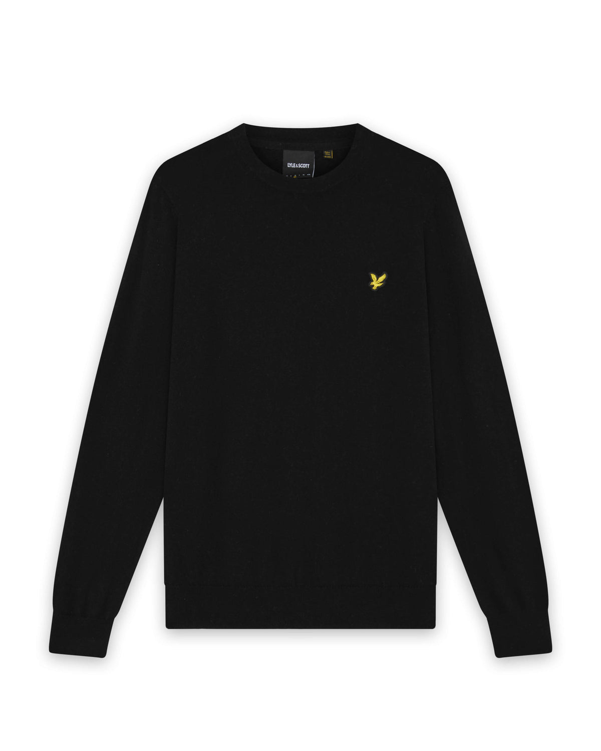 Maglione Girocollo in Lana Merino Nero - Lyle & Scott