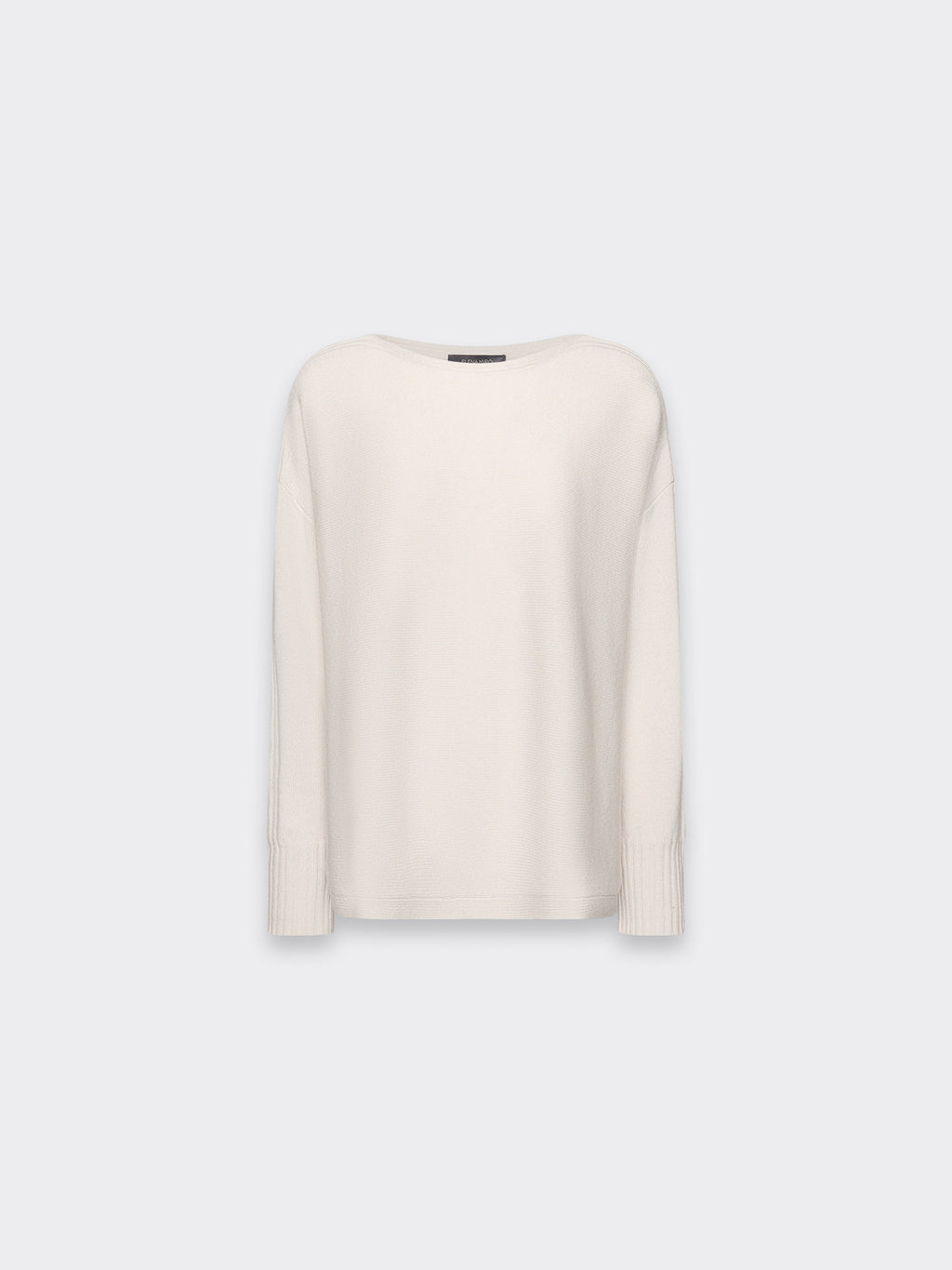 Maglia in Pura Lana Scollo Barchetta Beige - Elena Mirò