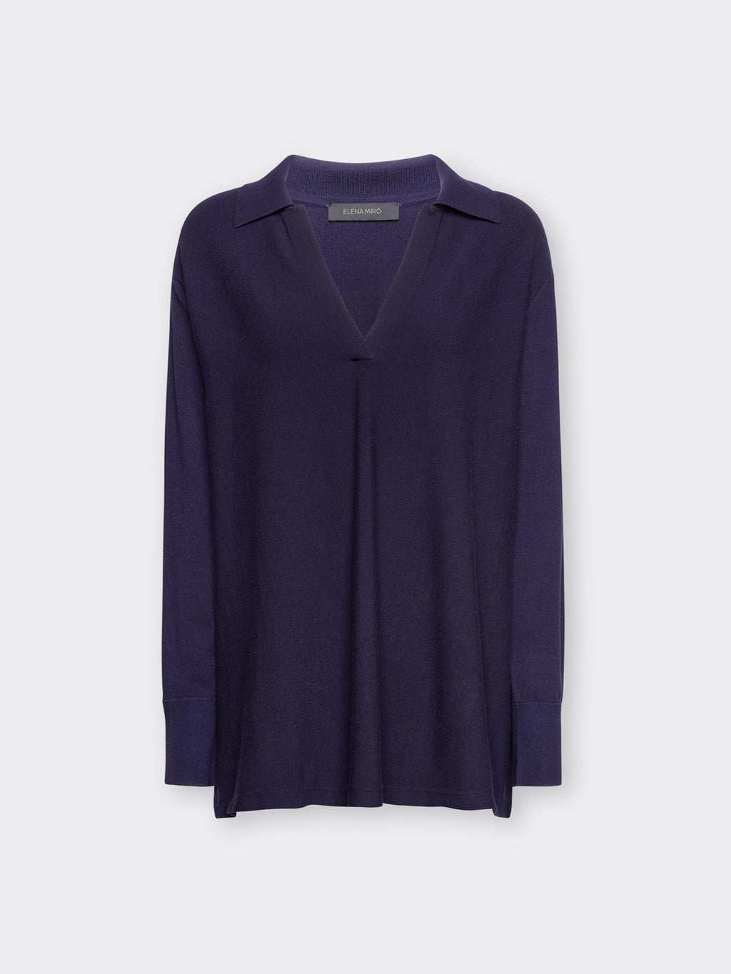 Maglia in Viscosa con Colletto Blu - Elena Mirò