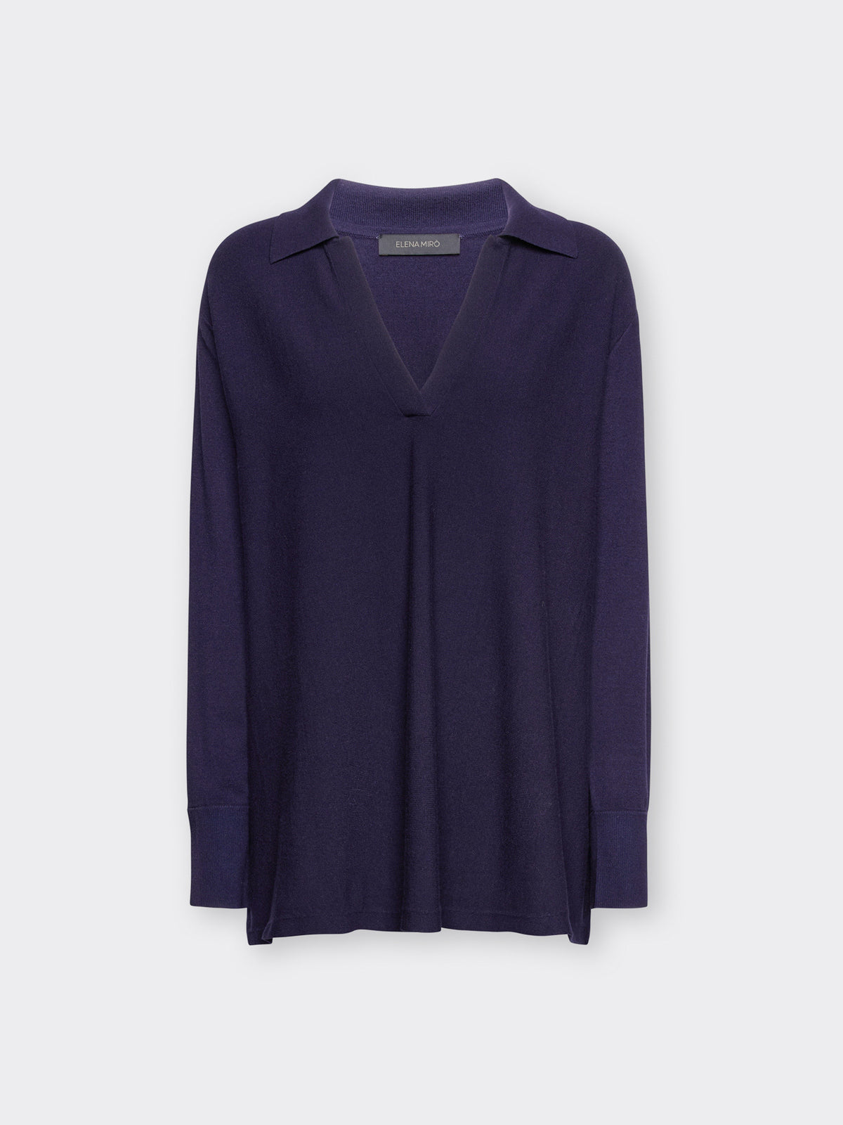 Maglia in Viscosa con Colletto Blu - Elena Mirò