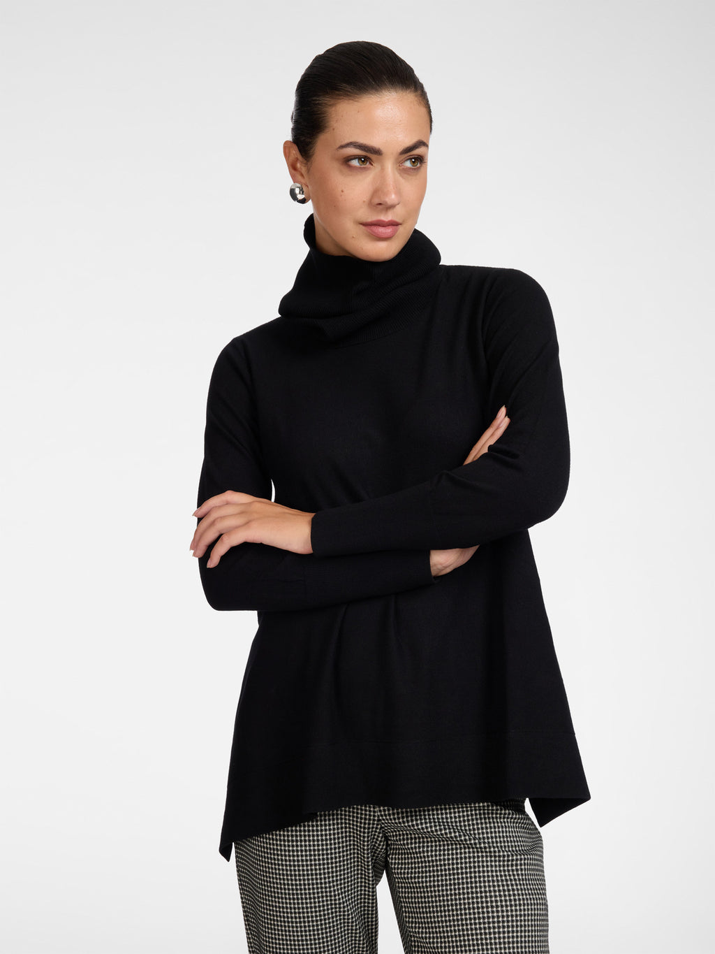 Maglia Dolcevita in Viscosa Nero - Elena Mirò