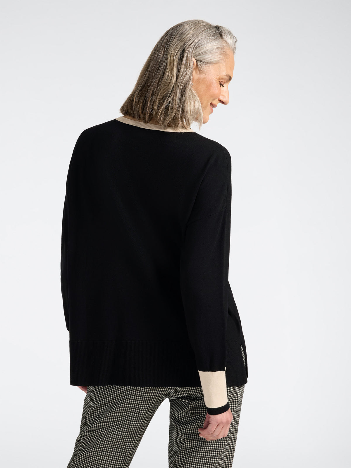 Maglia Girocollo in Viscosa Nero - Elena Mirò