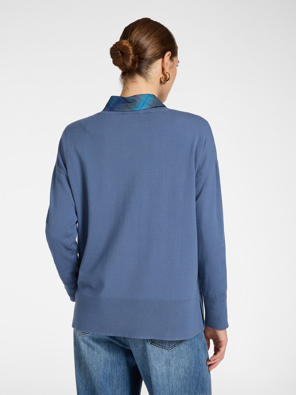 Maglia Girocollo in Viscosa Azzurro - Elena Mirò