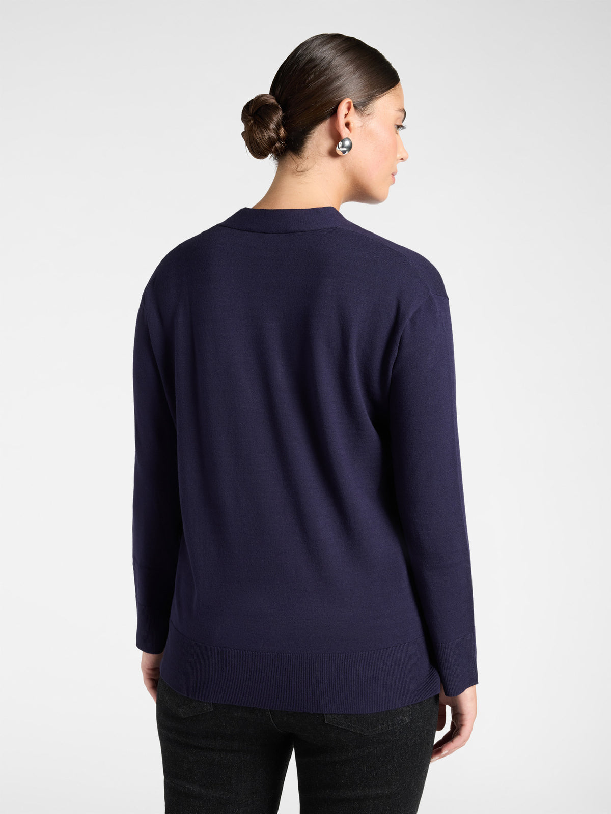 Maglia Viscosa Scollo a V Blu - Elena Mirò