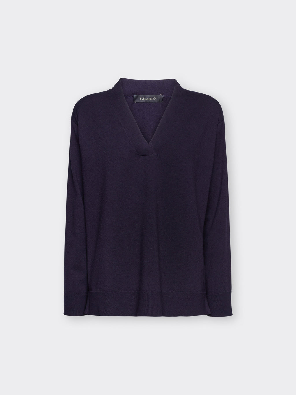 Maglia Viscosa Scollo a V Blu - Elena Mirò