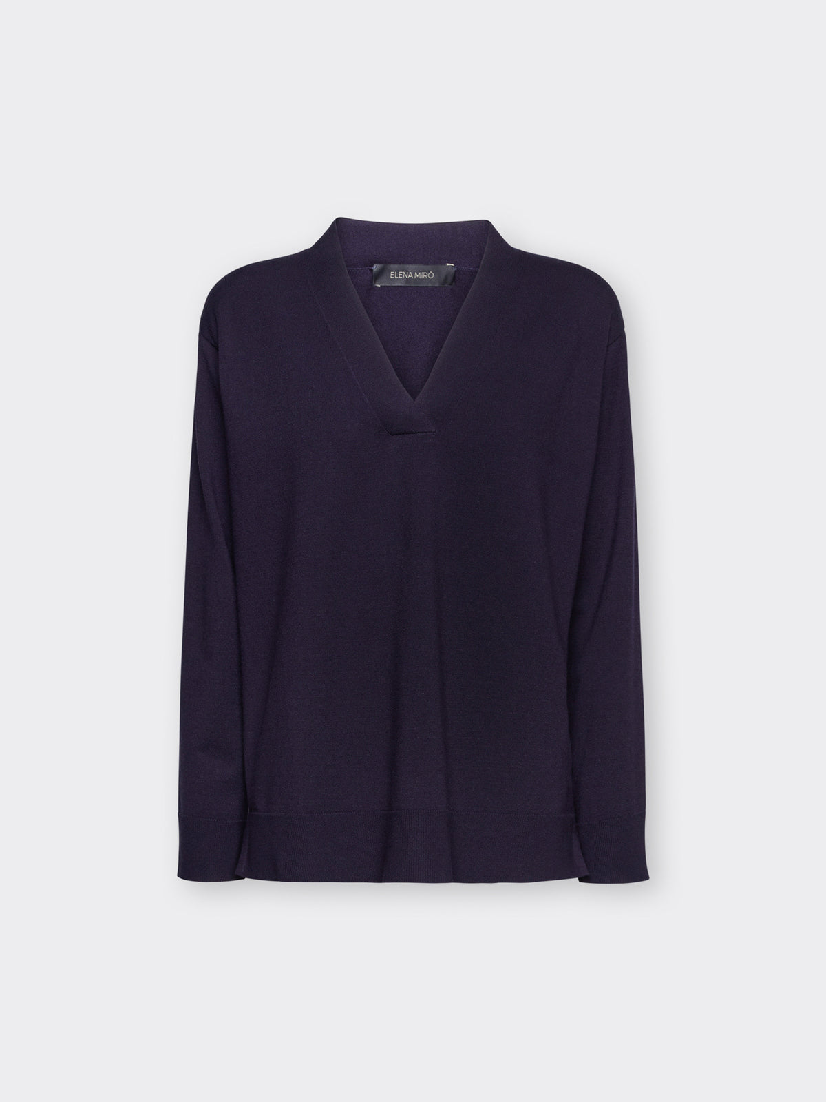 Maglia Viscosa Scollo a V Blu - Elena Mirò