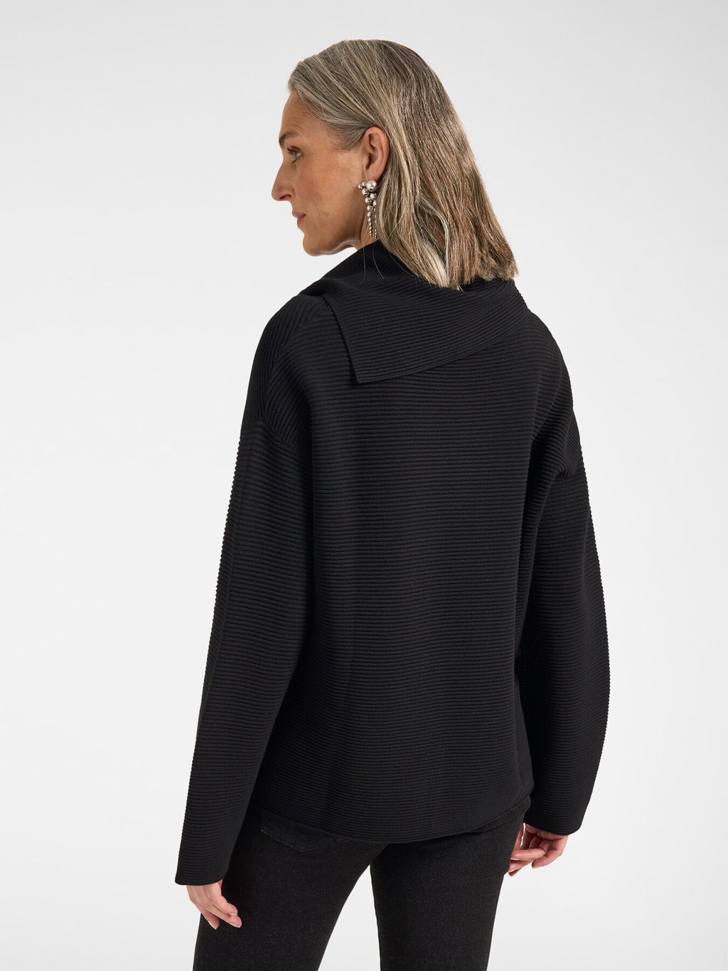 Maglia con Collo Staccabile Nero - Elena Mirò