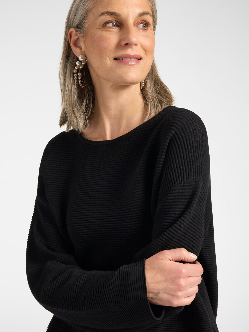 Maglia con Collo Staccabile Nero - Elena Mirò