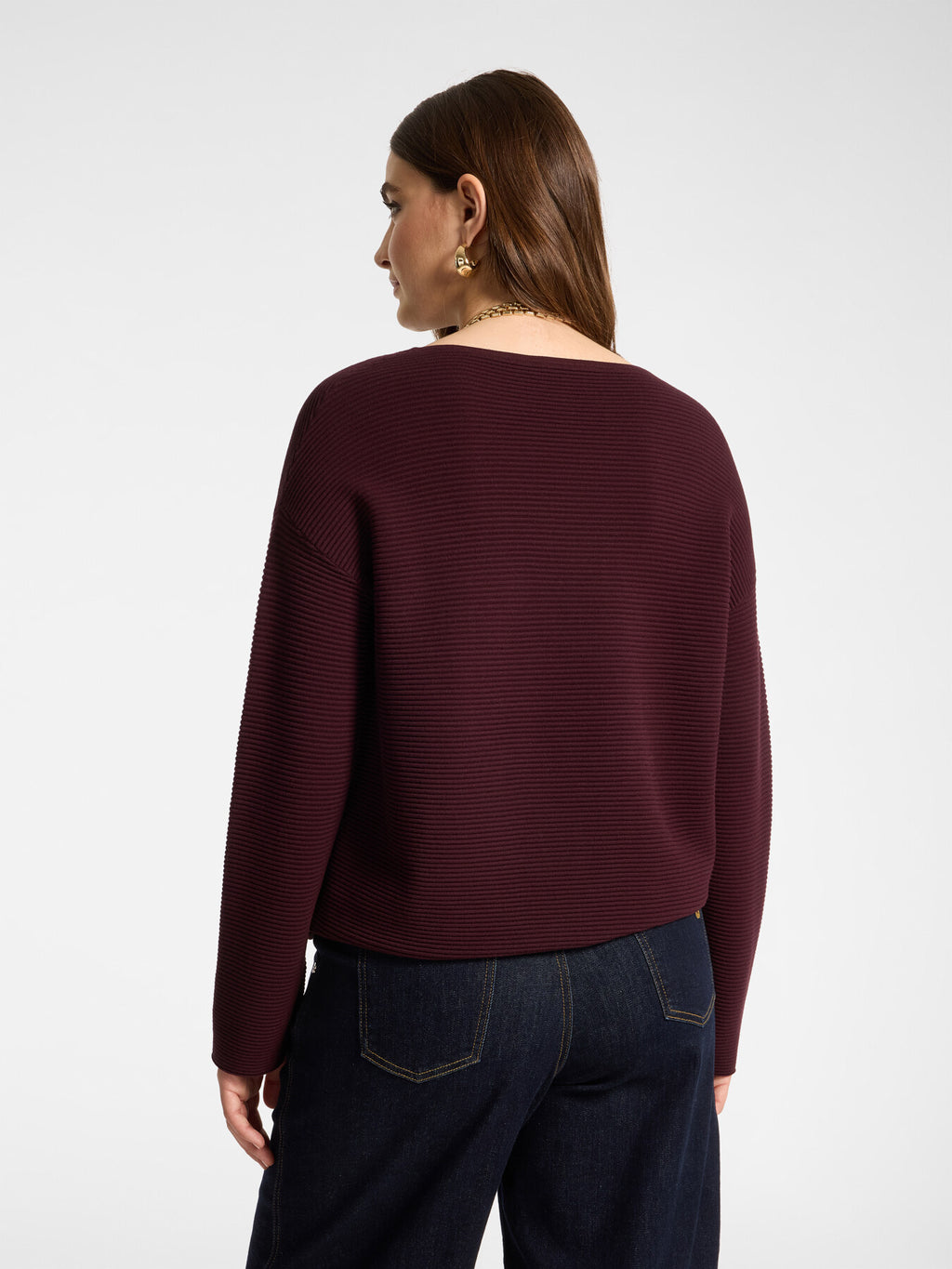 Maglia con Collo Staccabile Bordeaux - Elena Mirò